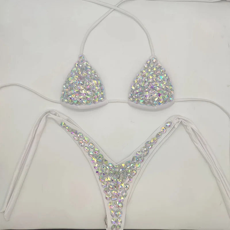 venus vacation Bandage Rhinestone Bikini
