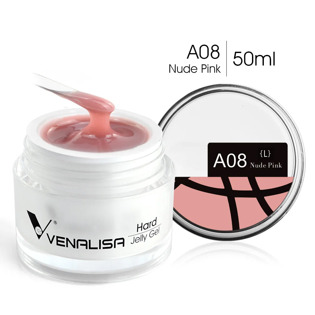 VENALISA 50ml Jelly Gel Clear Nude Pink Camouflage Gel Nail Extend UV LED Poly Nail Gel Nail Art Manicure Acrylic Gel