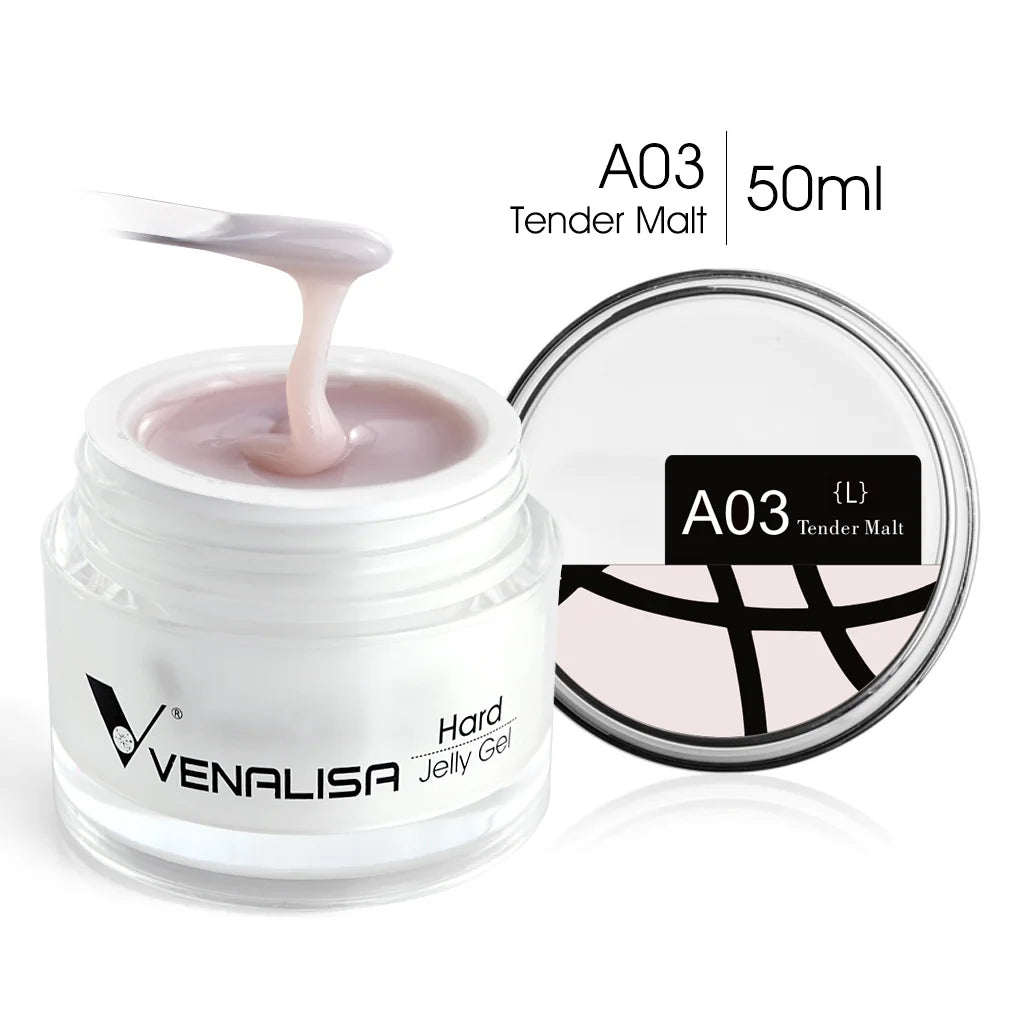 VENALISA 50ml Jelly Gel Clear Nude Pink Camouflage Gel Nail Extend UV LED Poly Nail Gel Nail Art Manicure Acrylic Gel