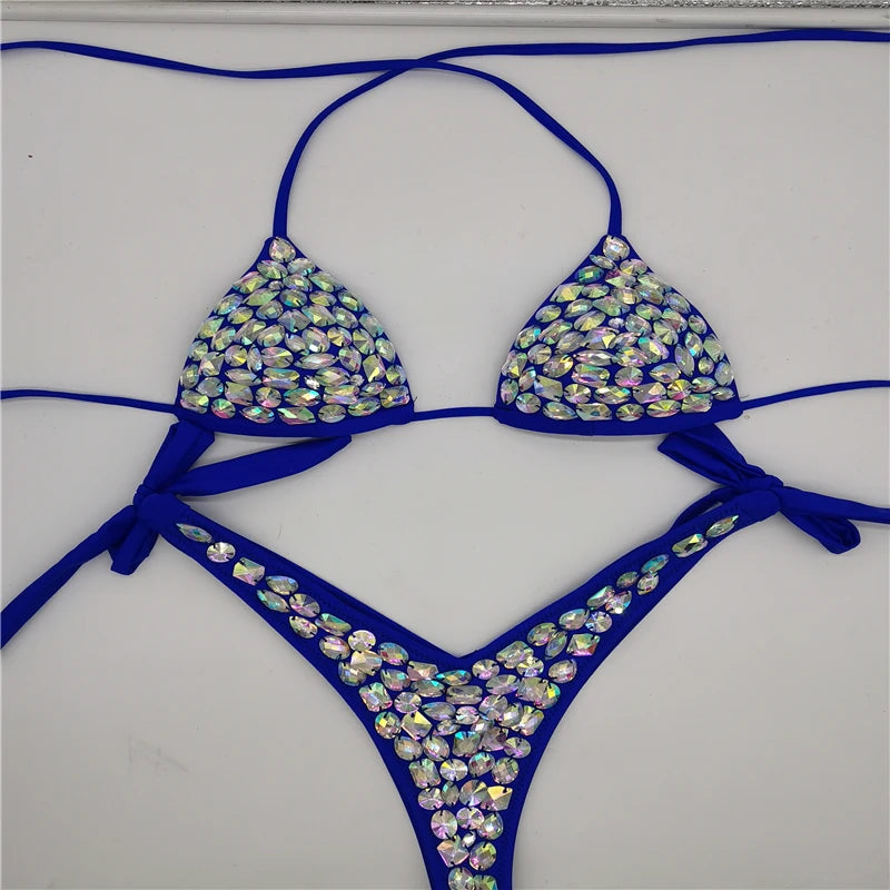 venus vacation Bandage Rhinestone Bikini