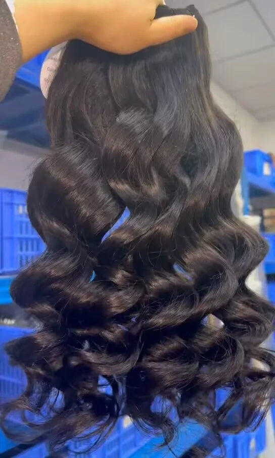 Indan Wavy Curl Human Hair Bundles 30 Inch Raw Vietnamese Hair Virgin Straight Kinky Wholesale Cuticle Aligned Hair for Women