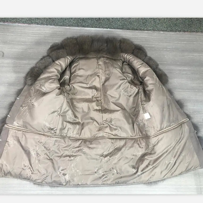 Detachable Real Fox Fur Jacket