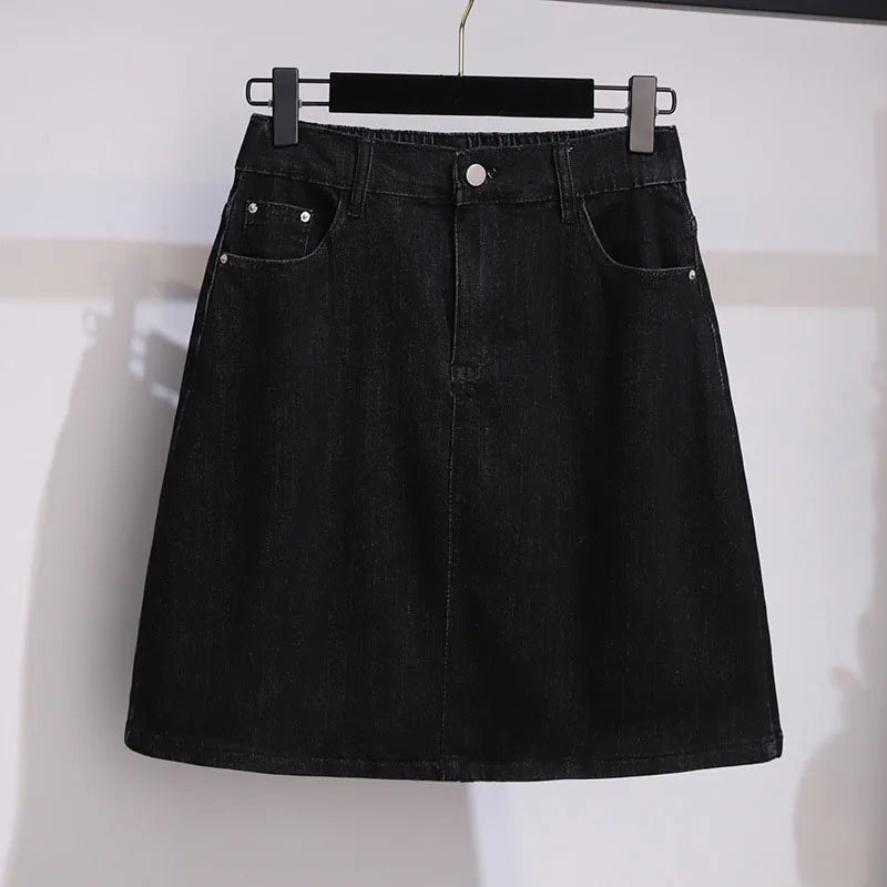 Loose A-line Denim Skirt