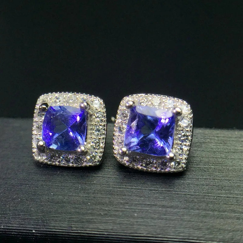 VVS Tanzanite Stud Earrings