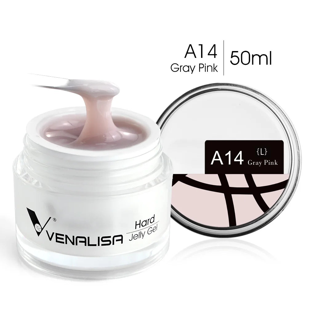 VENALISA 50ml Jelly Gel Clear Nude Pink Camouflage Gel Nail Extend UV LED Poly Nail Gel Nail Art Manicure Acrylic Gel