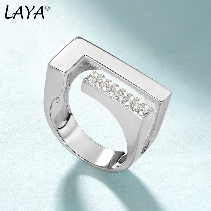 925 Sterling Sliver Shining Zircon Unique Design Ring