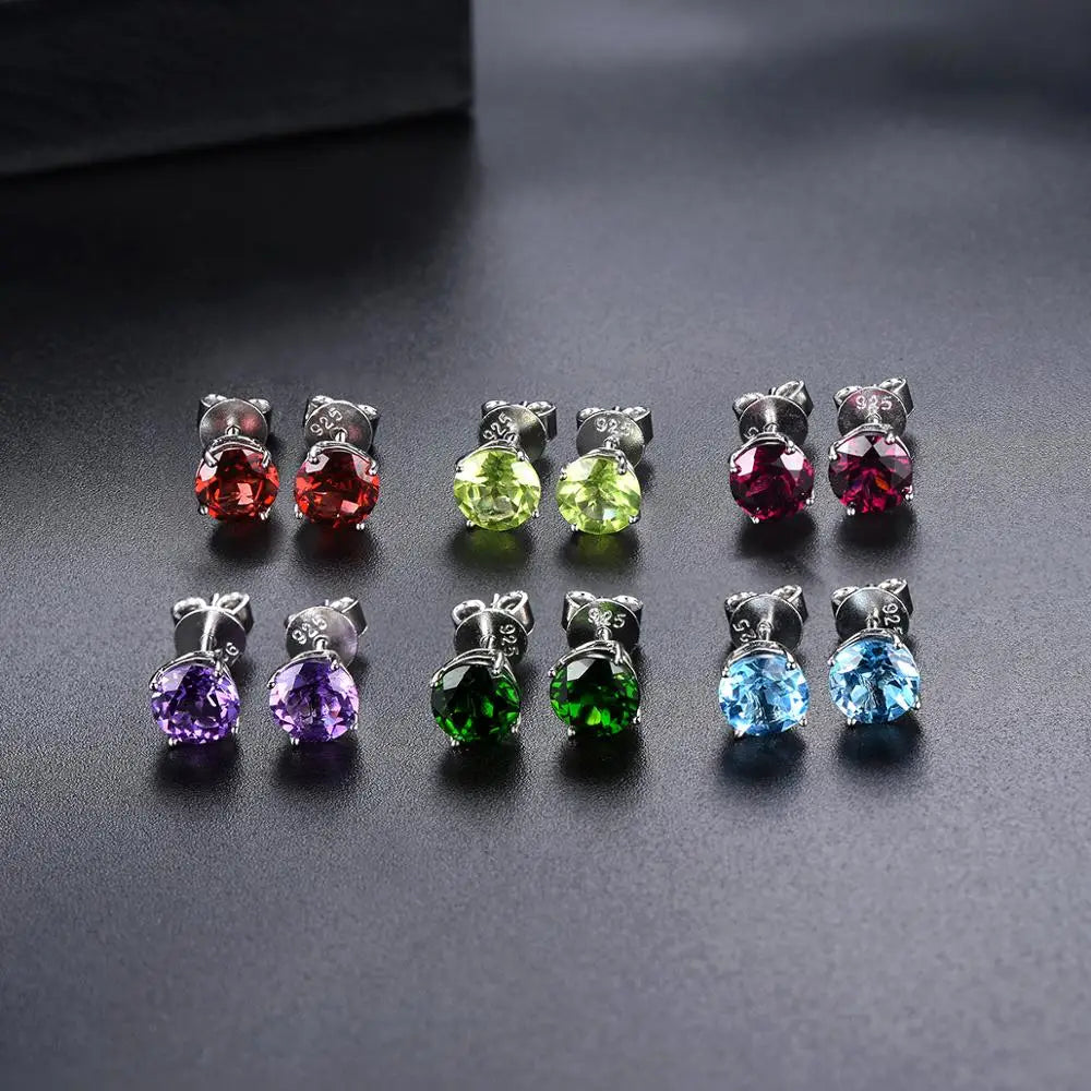 6mm Round 925 Silver Stud Earrings