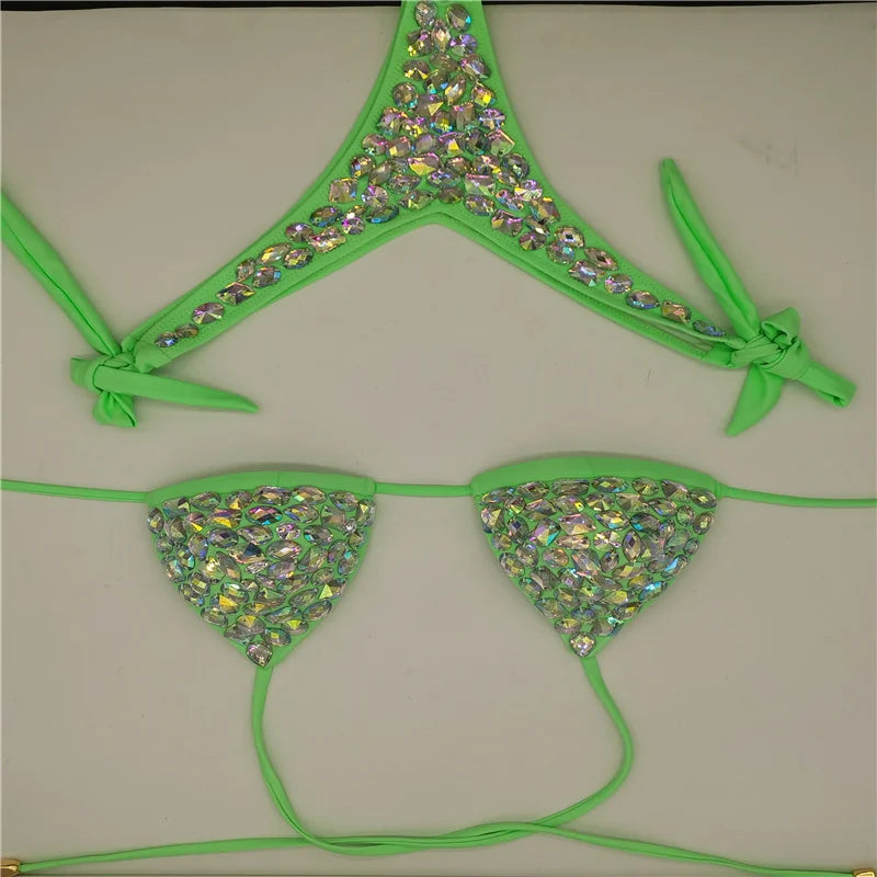 venus vacation Bandage Rhinestone Bikini