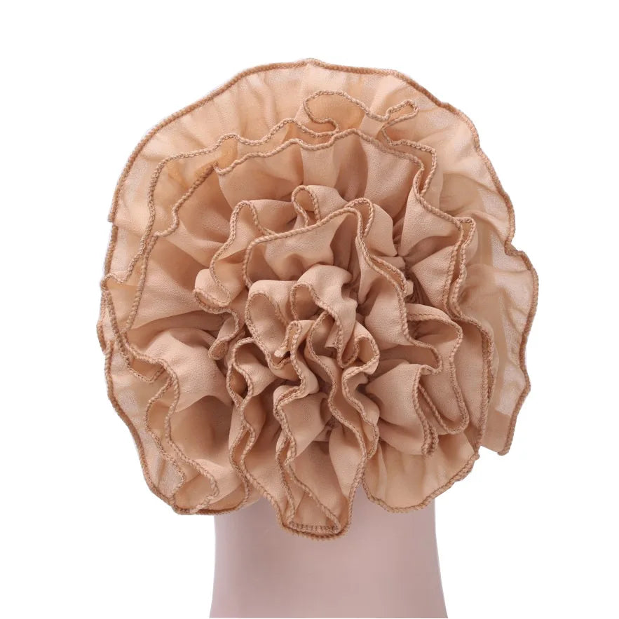2026 New Fashion Solid Color Muslim Turban Hijab Caps Cotton Chiffon Flowers Arab Wrap Inner Hijabs Bonnet Islamic Headdress