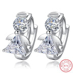 Angel Design 925 Sterling Silver Stud Earrings