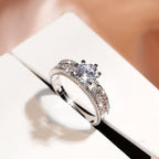 Two-piece Zircon Geometric Ring