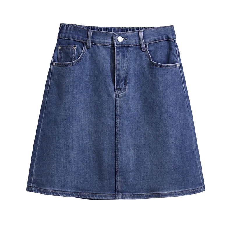 Loose A-line Denim Skirt