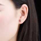 6mm Round 925 Silver Stud Earrings