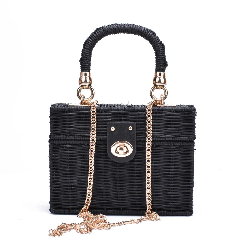 Rattan Straw Shoulder Bag