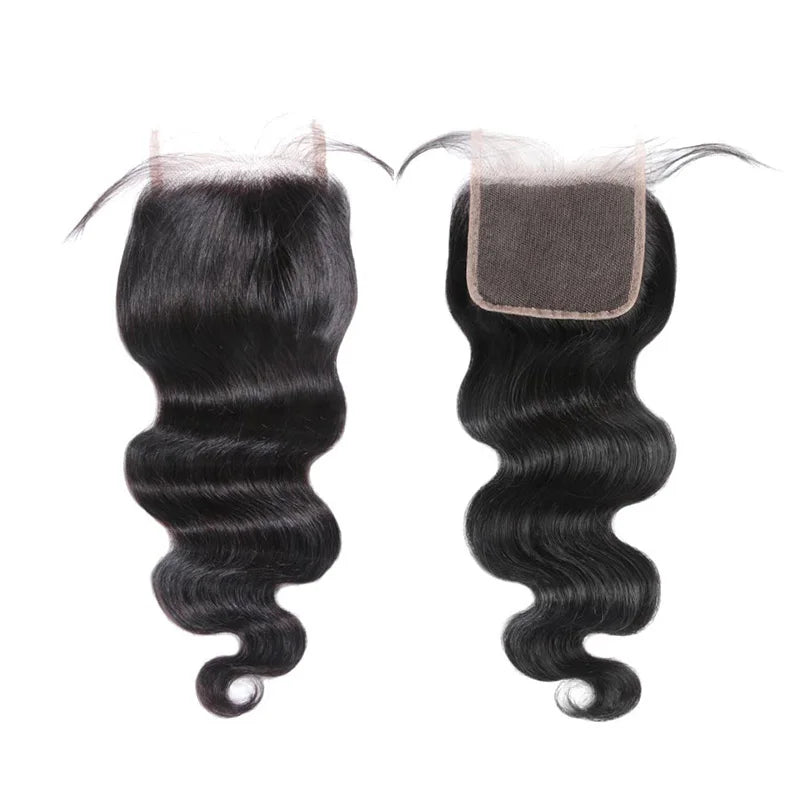 HD Lace Closure Brazilian Body Wave 4x4 5x5 Lace Closure With Baby Hair 100% Human Remy Hair 10"-20" AliQueen Hair