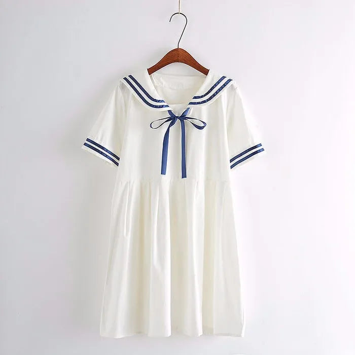 Sailor Collar Striped Dress