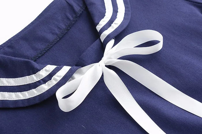 Sailor Collar Striped Dress