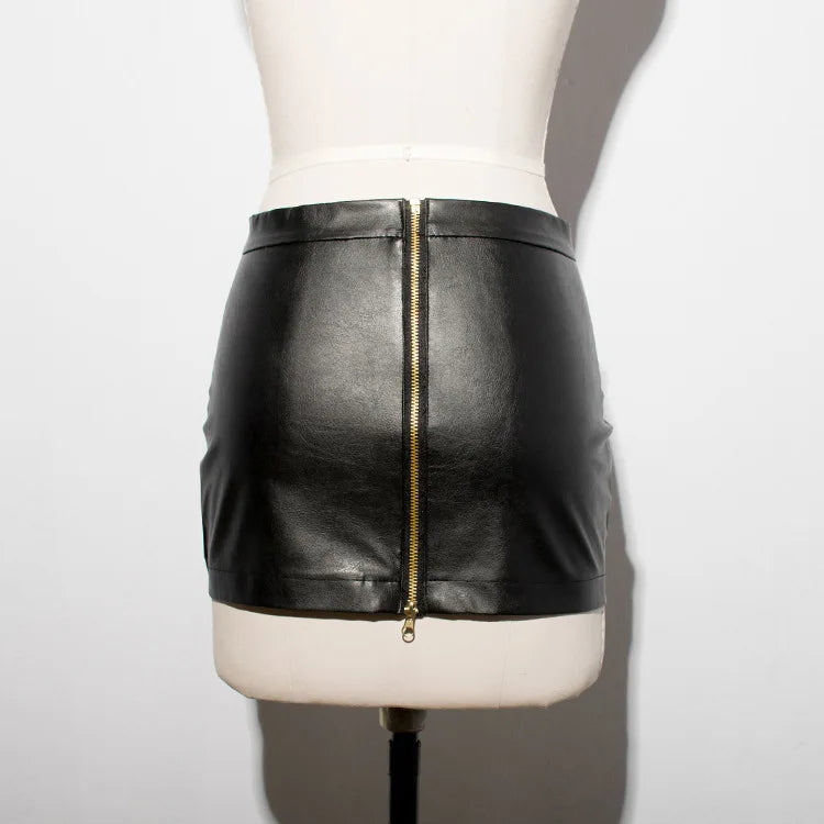 Faux Leather Skirt