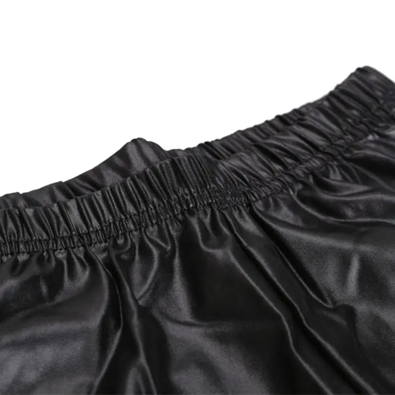 Lace Patchwork Artificial Leather Legging