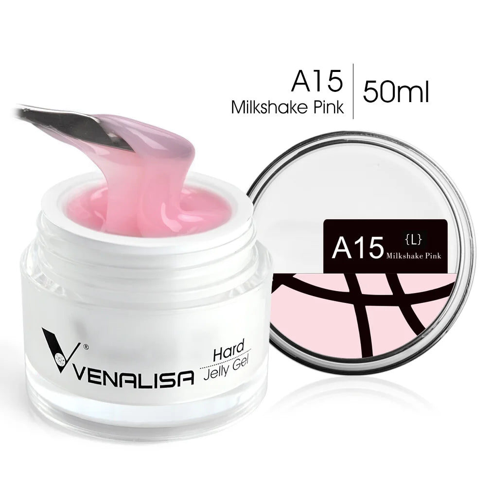 VENALISA 50ml Jelly Gel Clear Nude Pink Camouflage Gel Nail Extend UV LED Poly Nail Gel Nail Art Manicure Acrylic Gel