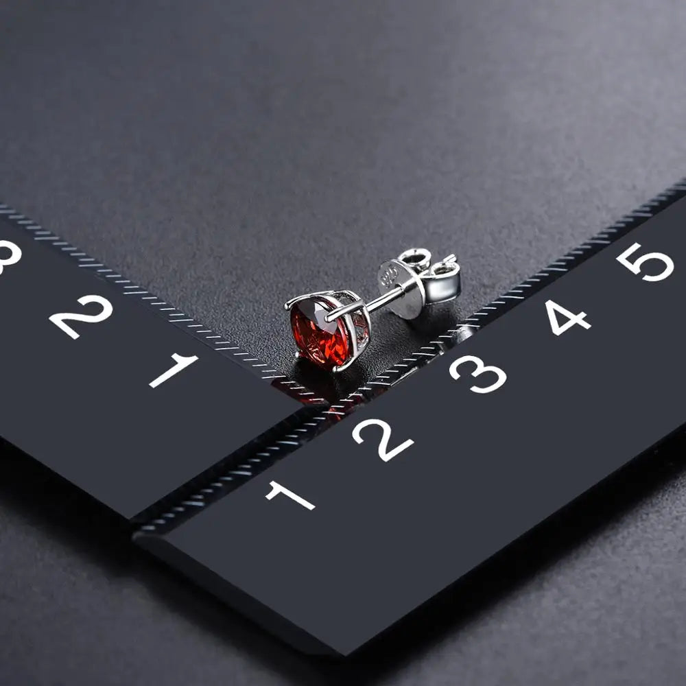 6mm Round 925 Silver Stud Earrings
