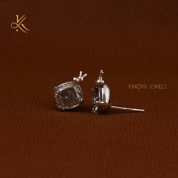 Luxury Gold Stud Earrings for Women 4.5-5.4 TCW Halo Set Diamonds Rhodium/Platinum/Rose Gold/Gold Plated for Wedding Gift