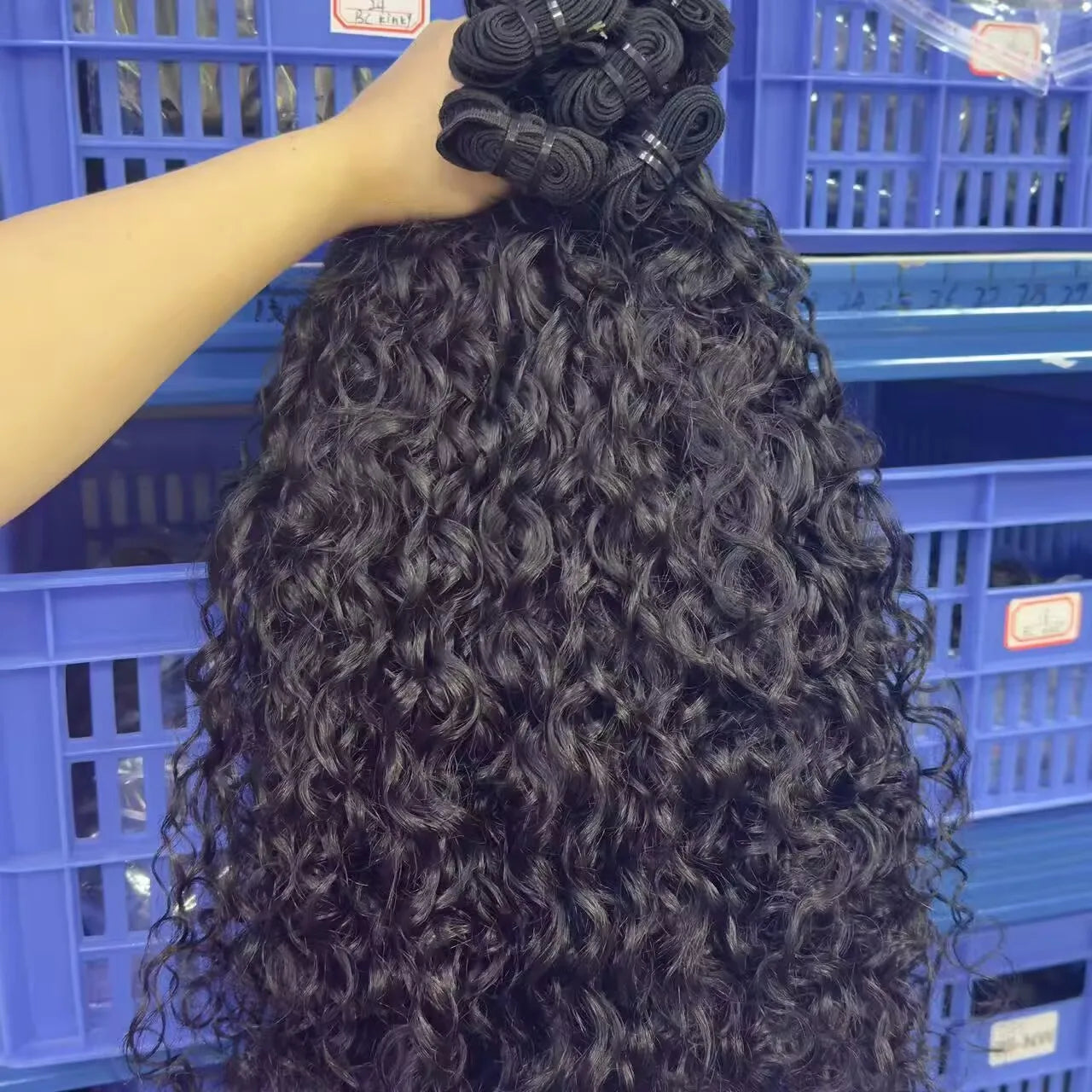 Indan Wavy Curl Human Hair Bundles 30 Inch Raw Vietnamese Hair Virgin Straight Kinky Wholesale Cuticle Aligned Hair for Women