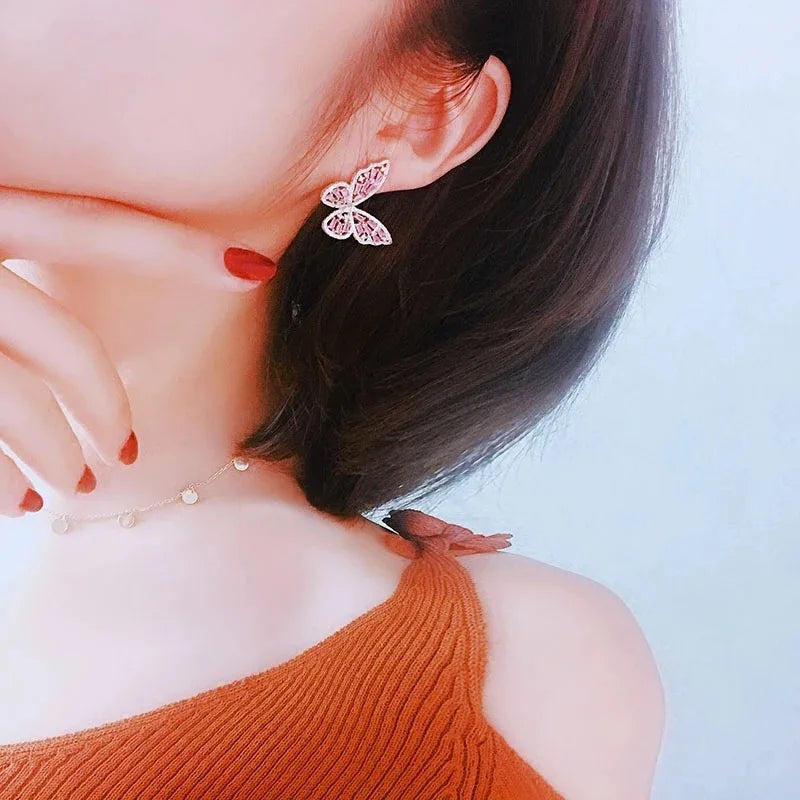 Silver Butterfly Earrings