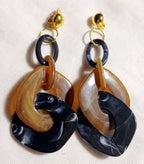 Handmade Acrylic Chain Clip On Earrings
