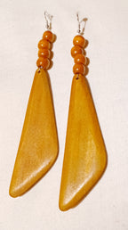 Handmade Geometric Design Wooden Earrings