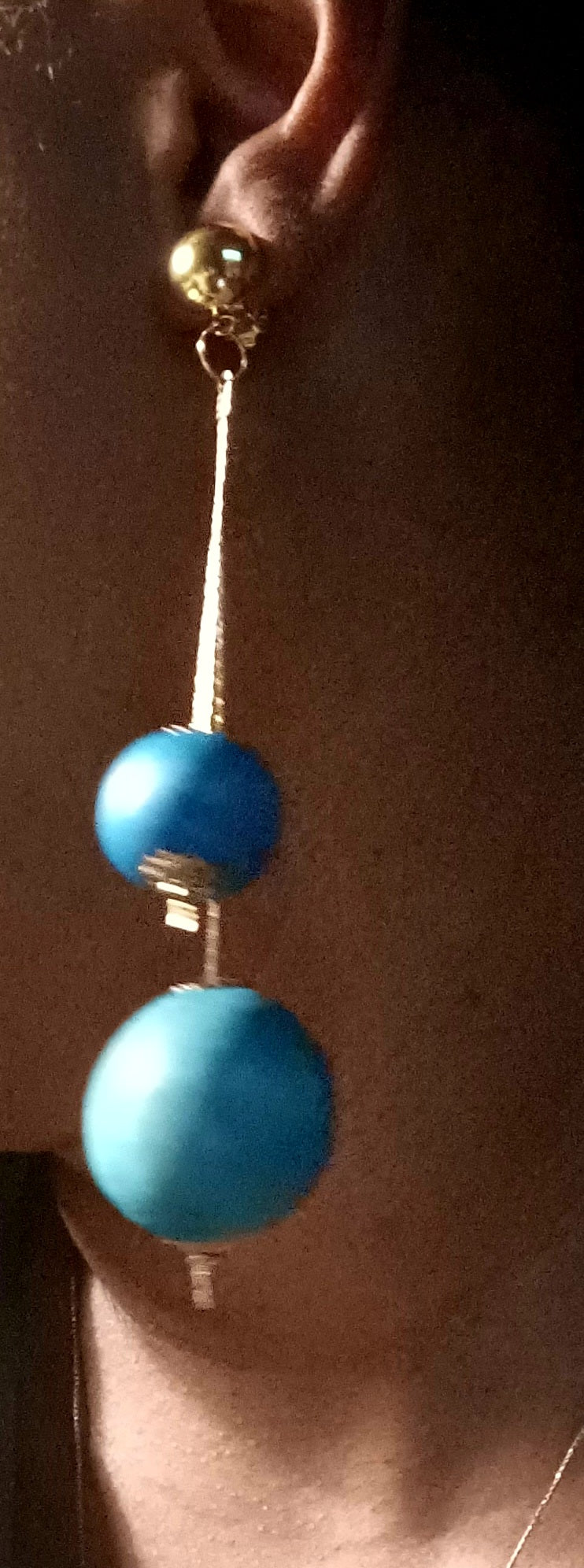 Handmade chunky clip on ball and chain clip on earrings