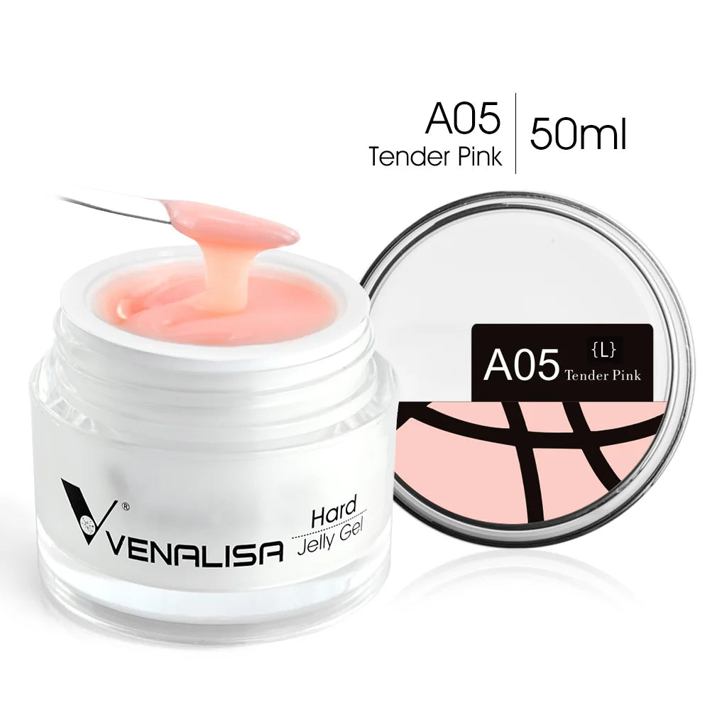 VENALISA 50ml Jelly Gel Clear Nude Pink Camouflage Gel Nail Extend UV LED Poly Nail Gel Nail Art Manicure Acrylic Gel