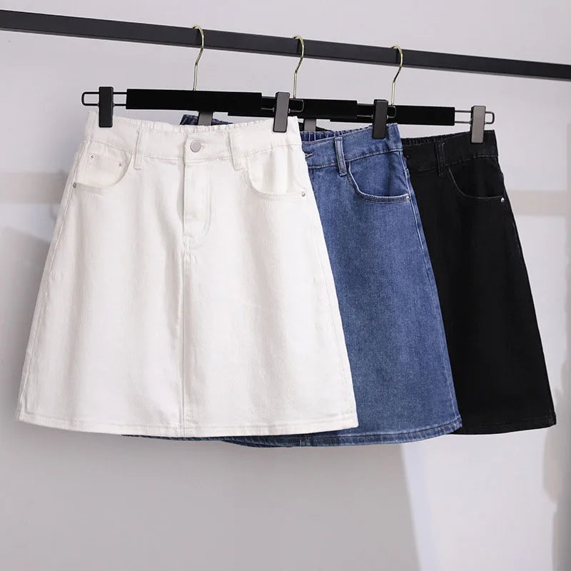 Loose A-line Denim Skirt