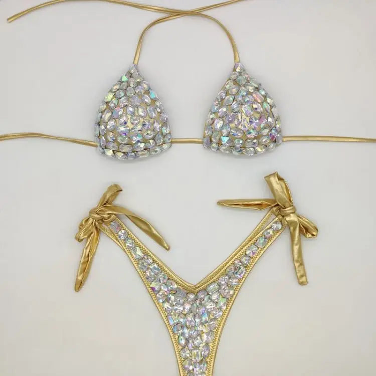 venus vacation Bandage Rhinestone Bikini