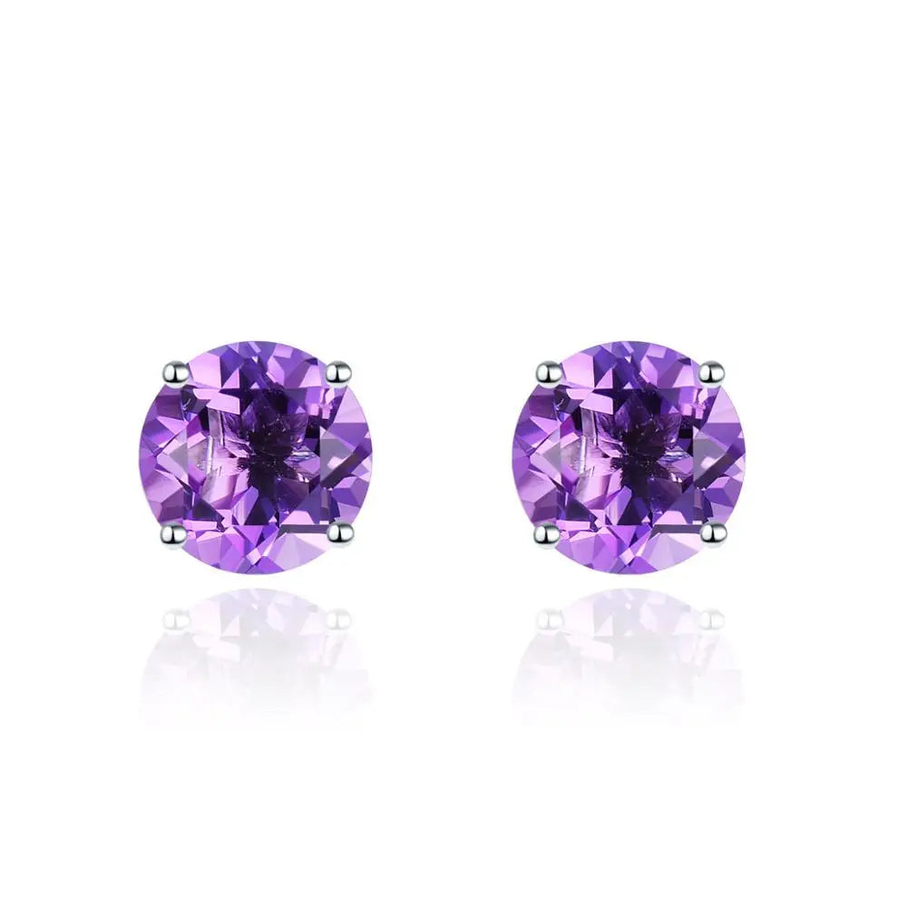 6mm Round 925 Silver Stud Earrings