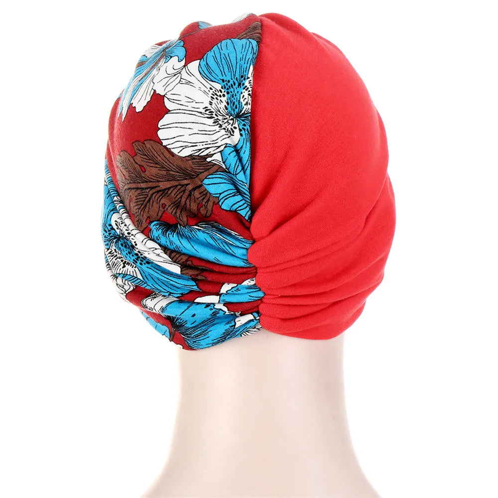 Twist Knot Muslim Women Print Indian Chemo Cap Bonnet Turban Underscarf Cancer Beanies Islamic Arab Strech Femme Headwear Scarf