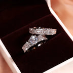 Two-piece Zircon Geometric Ring