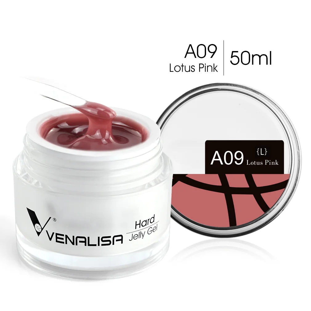 VENALISA 50ml Jelly Gel Clear Nude Pink Camouflage Gel Nail Extend UV LED Poly Nail Gel Nail Art Manicure Acrylic Gel