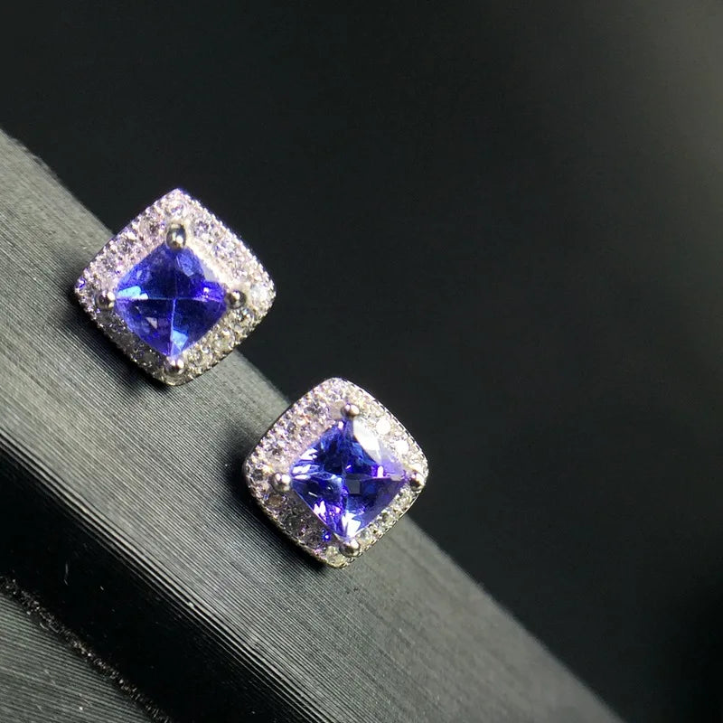 VVS Tanzanite Stud Earrings