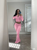 Solid Velour Two Piece Set