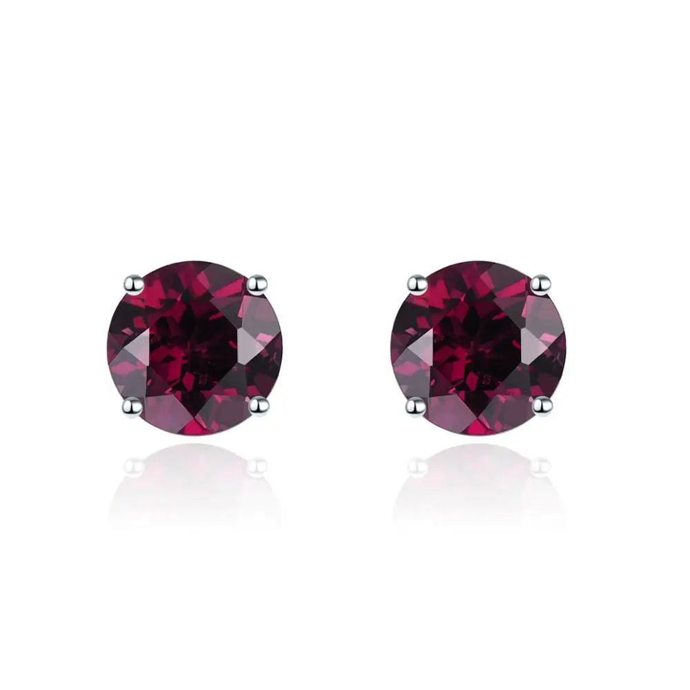 6mm Round 925 Silver Stud Earrings