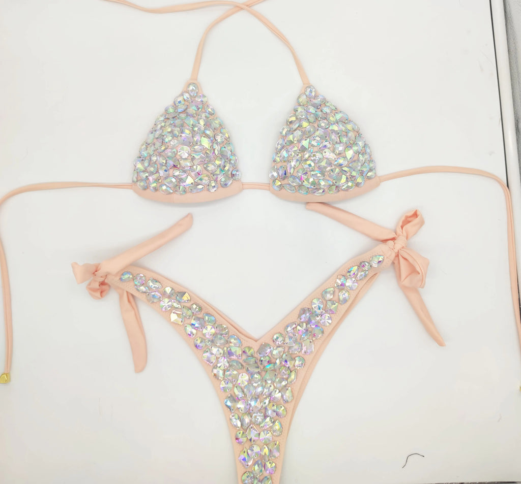 venus vacation Bandage Rhinestone Bikini