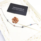 Bracelet Colourful Stones Playful Link Chain 925 Sterling Silver