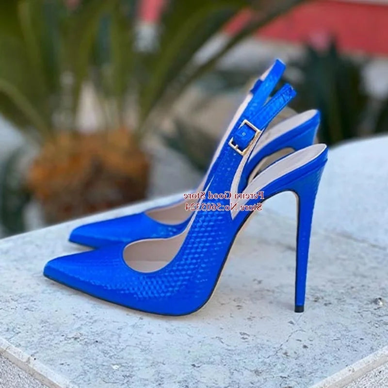 Snakeskin Slingback Pumps