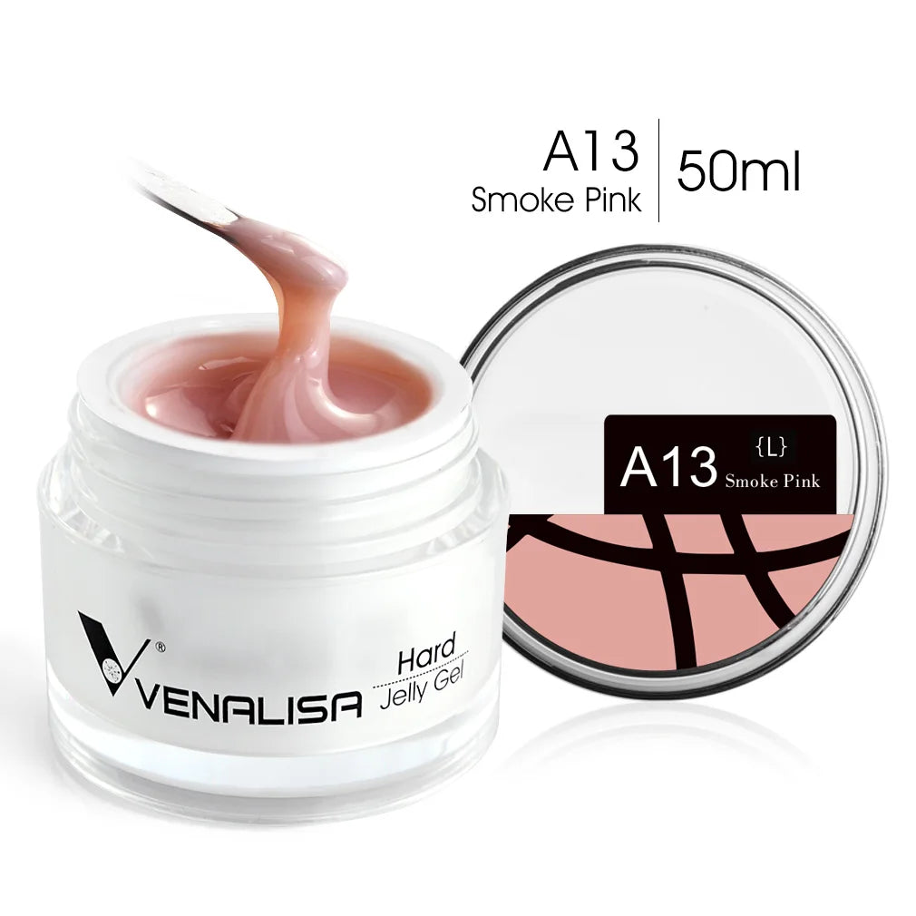 VENALISA 50ml Jelly Gel Clear Nude Pink Camouflage Gel Nail Extend UV LED Poly Nail Gel Nail Art Manicure Acrylic Gel