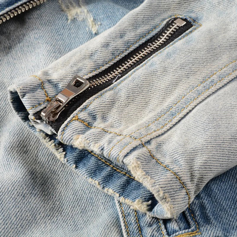 Distressed Biker Jacket