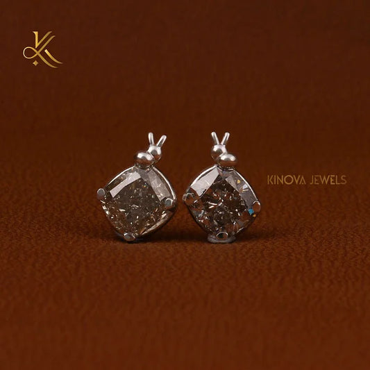 Luxury Gold Stud Earrings for Women 4.5-5.4 TCW Halo Set Diamonds Rhodium/Platinum/Rose Gold/Gold Plated for Wedding Gift