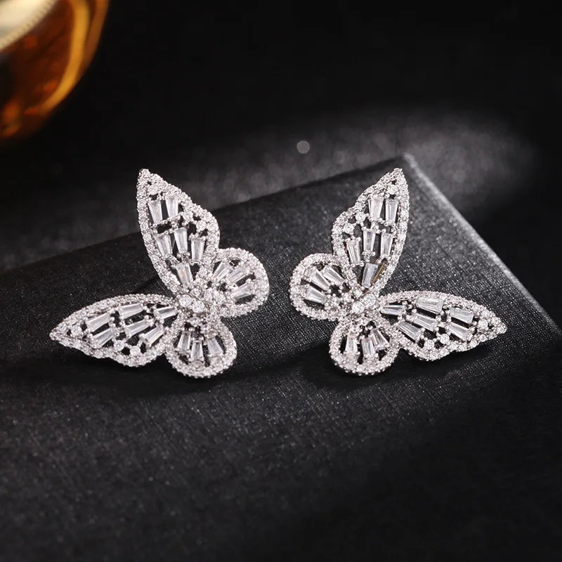 Silver Butterfly Earrings