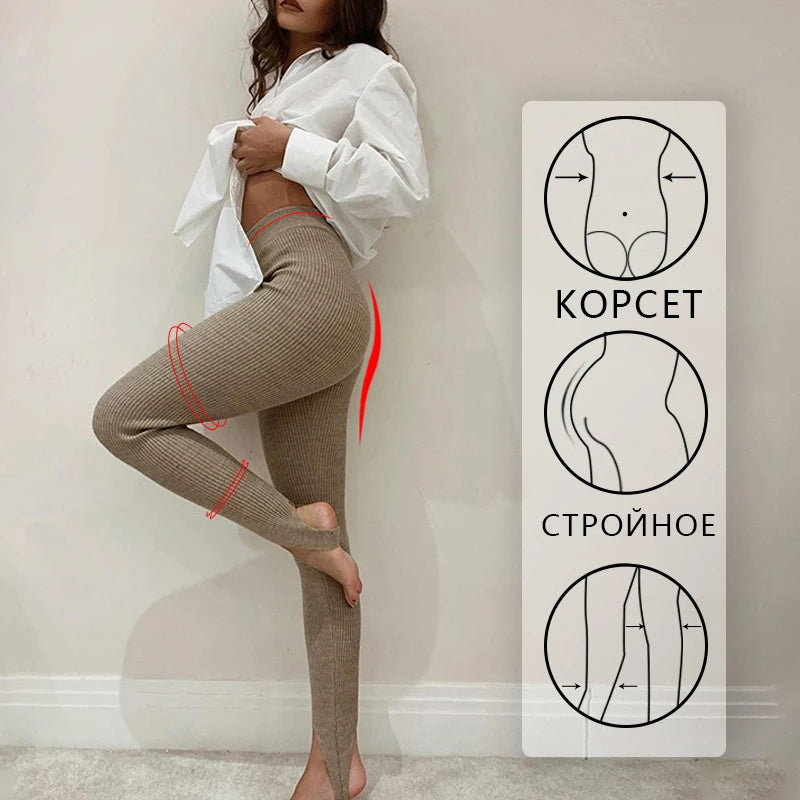 Tossy Ribbed Knit Leggings