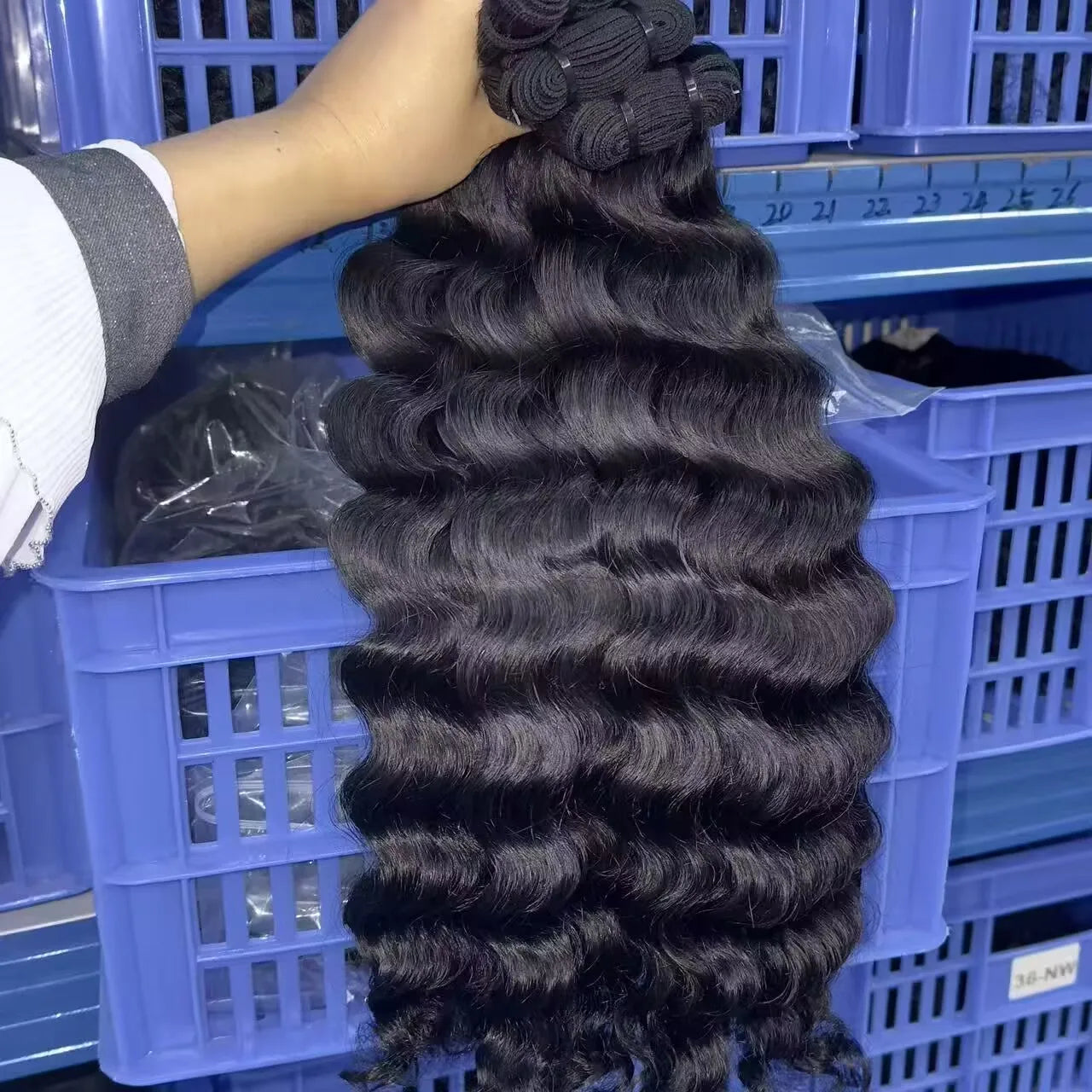 Indan Wavy Curl Human Hair Bundles 30 Inch Raw Vietnamese Hair Virgin Straight Kinky Wholesale Cuticle Aligned Hair for Women